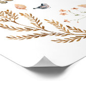 Tiere Woodland Baby Dusche Willkommen Poster (Ecke)