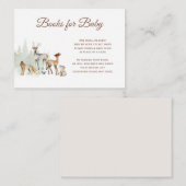 Tiere Woodland Baby Shower Books for Baby Begleitkarte (Vorne/Hinten)