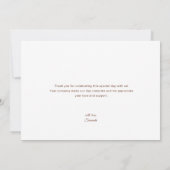 Tiere Woodland Babydusche Dankeskarte (Rückseite)