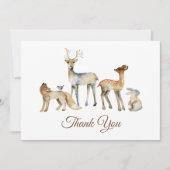 Tiere Woodland Babydusche Dankeskarte (Vorderseite)