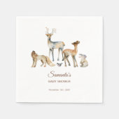 Tiere Woodland Babydusche Serviette (Vorderseite)