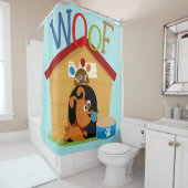 Tiere Woof Hund in Doghouse Puppy Duschvorhang (Beispiel)
