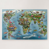 Tiere World Map Jigsaw Puzzle (Horizontal)