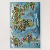 Tiere World Map Jigsaw Puzzle (Vertikal)