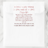 Tiere wurden verletzt (sauber) quadratischer aufkleber (Tasche)