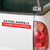 Tiere zu essen verursacht vegan Pandemien Autoaufkleber (Auf Lkw)