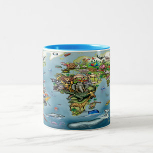 Tiere Zwei-Tone-Kaffee-Tasse Zweifarbige Tasse