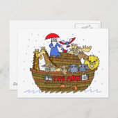 Tiere zwei von zwei auf Noahs Arche Postkarte (Vorne/Hinten)