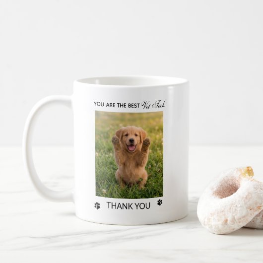 Tierearzt-Assistentin Dankeschön-Flat Kaffeetasse (Mit Donut)