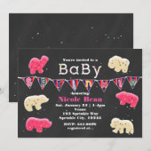 Tierecken-Baby-Shower-Streusel-Einladungen Einladung (Vorne/Hinten)