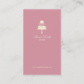 Tiered Cake Business Card - Rosa Visitenkarte (Rückseite)
