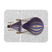 Tiered Hot Air Ballon Blue Magnet (Horizontal)