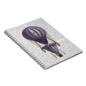 Tiered Hot Air Ballon Blue Notizblock (Rechte Seite)