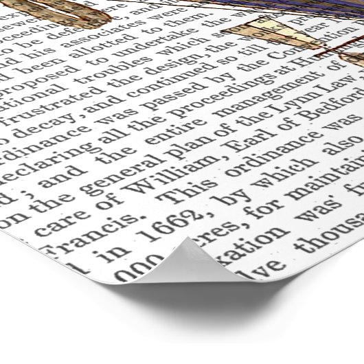 Tiered Hot Air Ballon Blue Poster (Ecke)