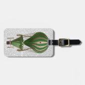 Tiered Hot Air Ballon Green Gepäckanhänger (Vorderseite horizontal)