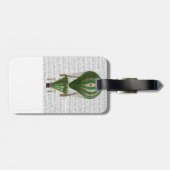 Tiered Hot Air Ballon Green Gepäckanhänger (Rückseite horizontal)