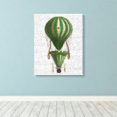 Tiered Hot Air Ballon Green Leinwanddruck (Insitu (Holzboden))