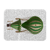 Tiered Hot Air Ballon Green Magnet (Horizontal)