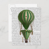 Tiered Hot Air Ballon Green Postkarte (Vorne/Hinten)