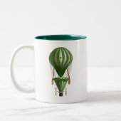 Tiered Hot Air Ballon Green Zweifarbige Tasse (Links)