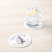 Tiered Lila Floral Wedding Cake Brautparty Runder Pappuntersetzer (Vor Ort)