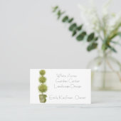 Tiered Topiary Pflanze Business Card Visitenkarte (Stehend Vorderseite)