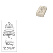 Tiered Wedding Cake Bakery Address Gummistempel (Stempel)