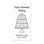 Tiered Wedding Cake Bakery Address Gummistempel (Prägung)