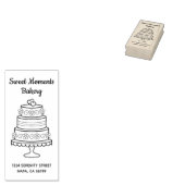 Tiered Wedding Cake Bakery Address Gummistempel (Stempel)