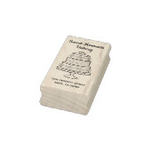 Tiered Wedding Cake Bakery Address Gummistempel (Stempel)