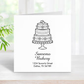 Tiered Wedding Cake Bakery Address Gummistempel