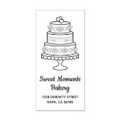 Tiered Wedding Cake Bakery Address Gummistempel (Prägung)
