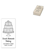 Tiered Wedding Cake Bakery Address Gummistempel (Stempel)