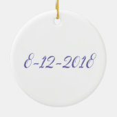 Tiered Wedding Cake Brautparty Jubiläum Keramik Ornament (Hinten)