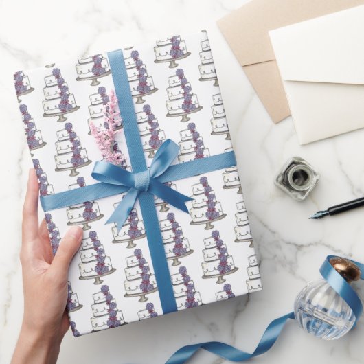 Tiered Wedding Cake Brautparty Verlobung Geschenkpapier (Schenken)