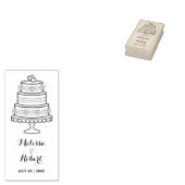 Tiered Wedding Cake Bride Groom Namen Gummistempel (Stempel)
