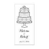 Tiered Wedding Cake Bride Groom Namen Gummistempel (Prägung)