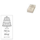 Tiered Wedding Cake Bride Groom Namen Gummistempel (Stempel)