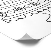 Tiered Wedding Cake Coloring Page Poster (Ecke)