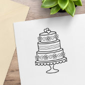 Tiered Wedding Cake Gummistempel