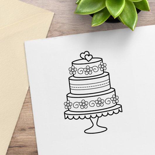 Tiered Wedding Cake Gummistempel