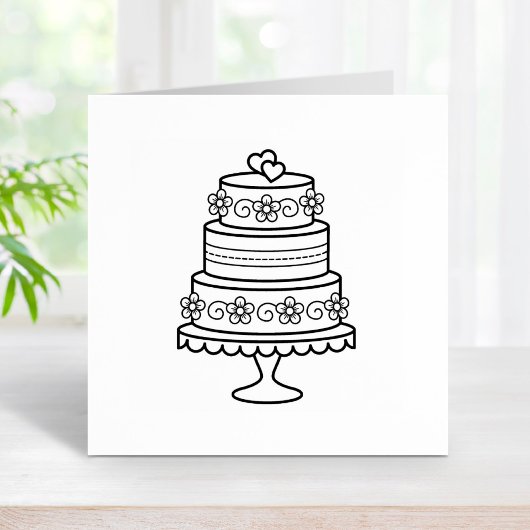 Tiered Wedding Cake Gummistempel