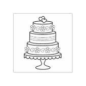 Tiered Wedding Cake Gummistempel (Prägung)