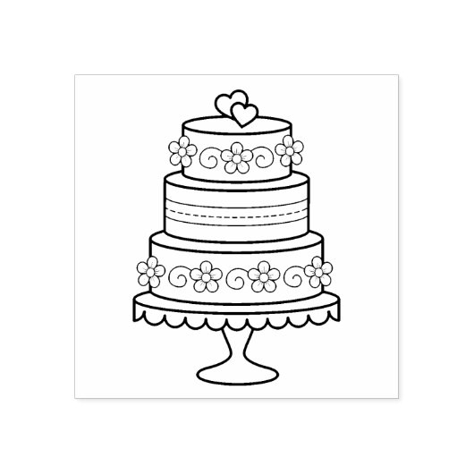 Tiered Wedding Cake Gummistempel (Prägung)