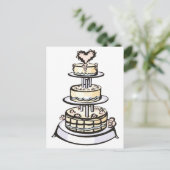 Tiered Wedding Cake Postkarte (Stehend Vorderseite)