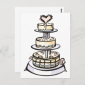 Tiered Wedding Cake Postkarte (Vorne/Hinten)