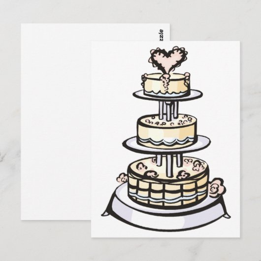 Tiered Wedding Cake Postkarte (Vorne/Hinten)