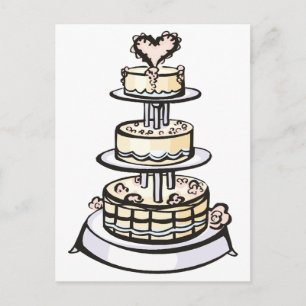 Tiered Wedding Cake Postkarte