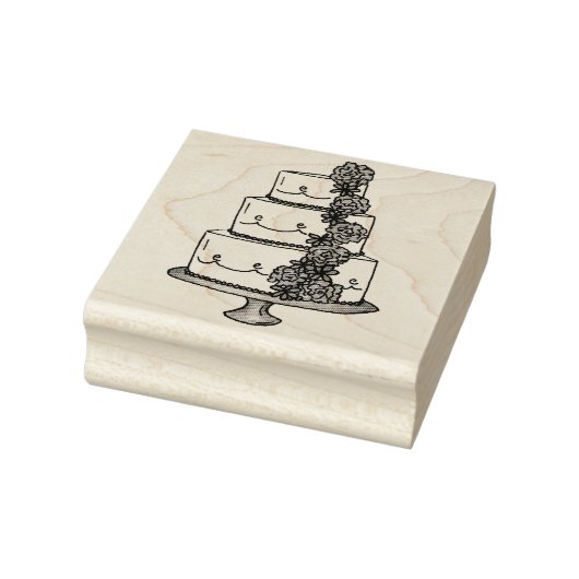 Tiered Wedding Cake Rose Verlobung Bridal Briefmar Gummistempel (Stempel)