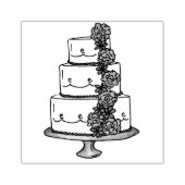 Tiered Wedding Cake Rose Verlobung Bridal Briefmar Gummistempel (Prägung)